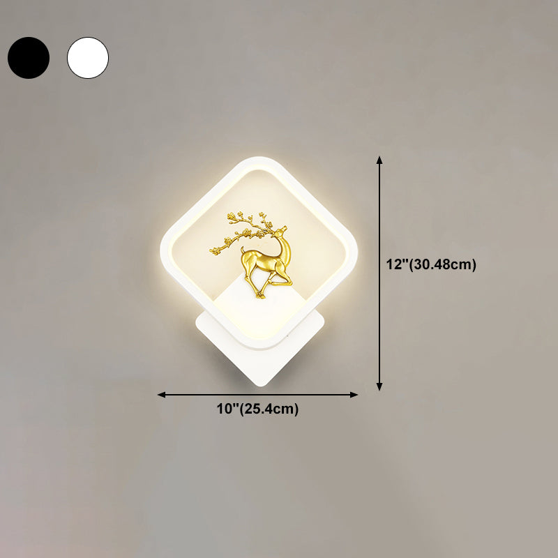 Contemporary Wall Light Geometric Shape LED Wall Sconce with Metal for Living Room