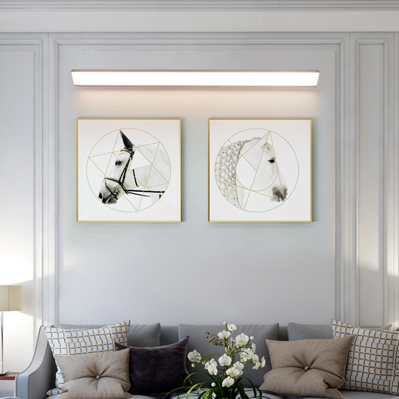 Moderne Aluminiumwandleuchte lange Streifenform 1 leichte Wandleuchten für Wohnzimmer