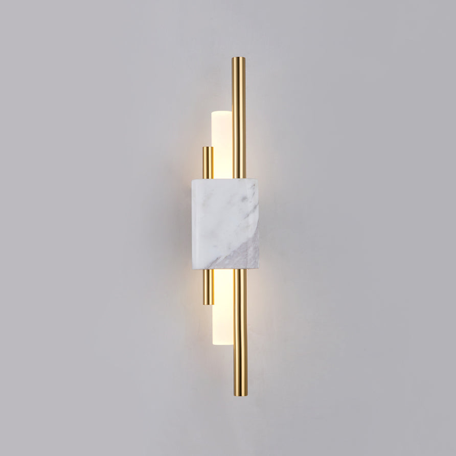 Moderner Stil Metall Wandleuchter Zylinder LED -Wandleuchte mit Marmor für Schlafzimmer