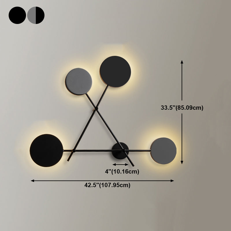 Luce da parete geometrica a 4 luci geometriche a 4 luci per soggiorno per soggiorno
