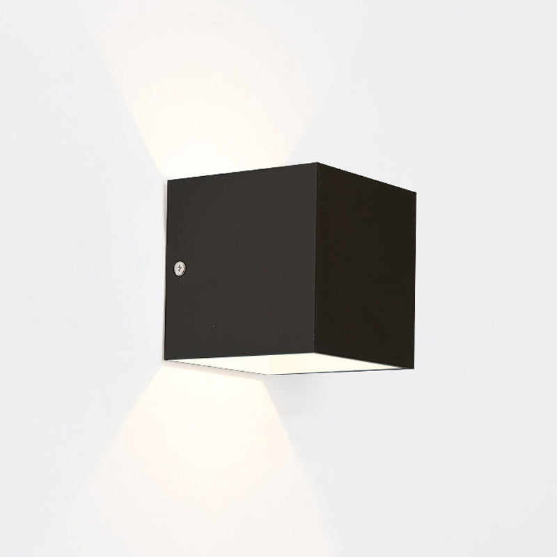 Moderner Stil Leuchte Würfel 2 Lichter Wandscheibe mit Metall für Schlafzimmer