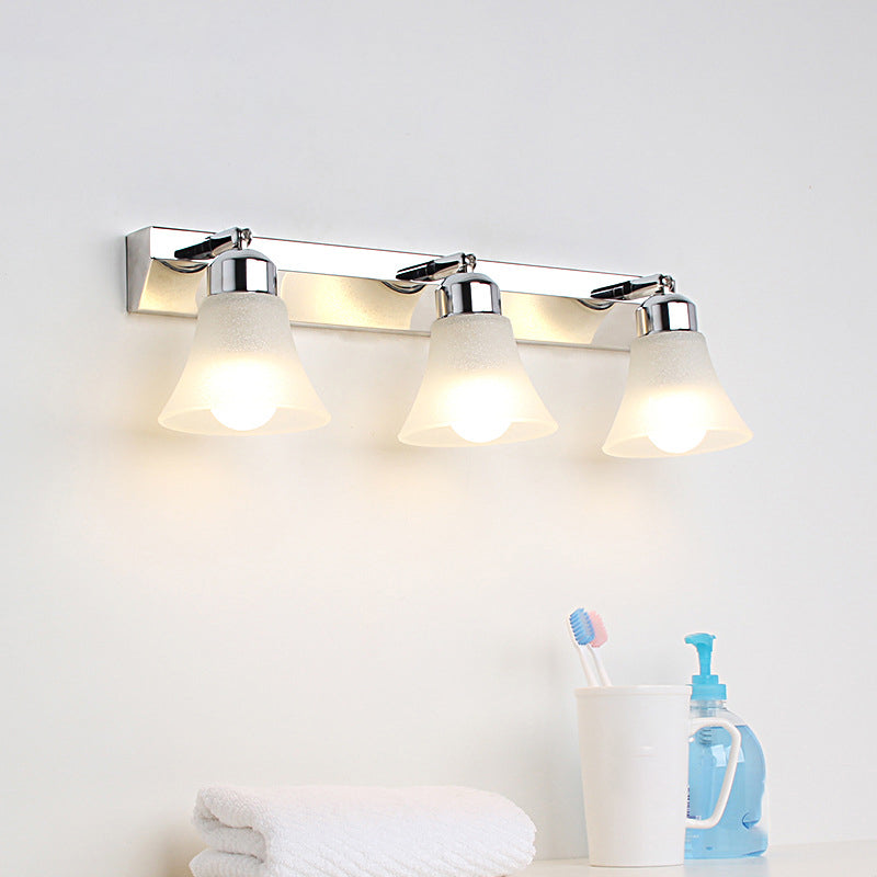 Silver Bell Mirror Lighting Modern Style Stainless Steel Wall Sconce Light Fixture