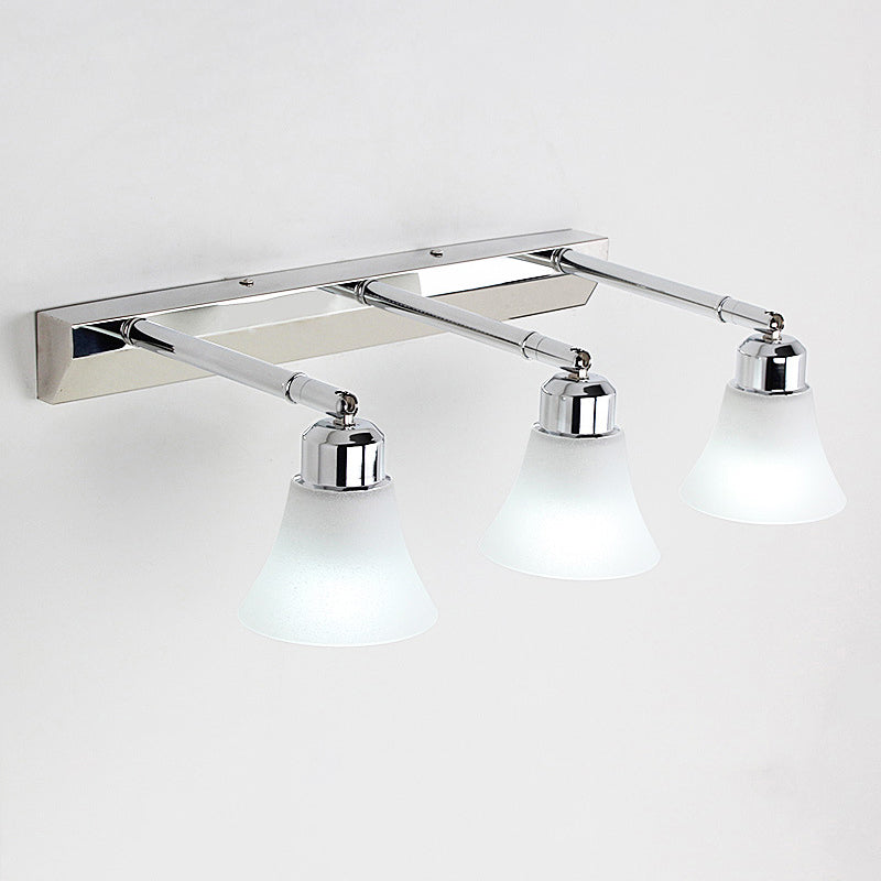 Silver Bell Mirror Lighting Modern Style Stainless Steel Wall Sconce Light Fixture