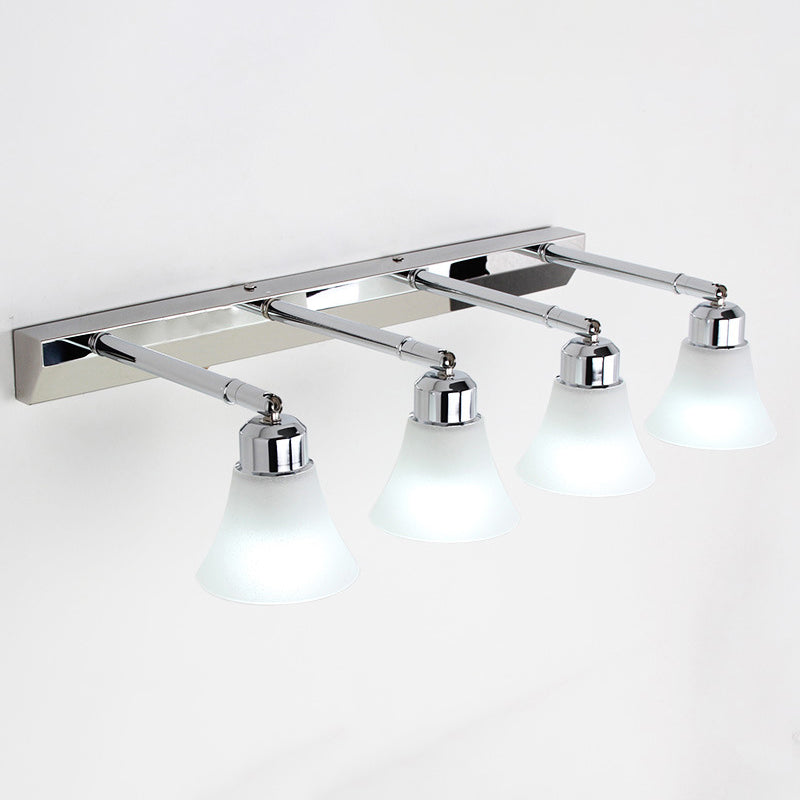 Silver Bell Mirror Lighting Modern Style Stainless Steel Wall Sconce Light Fixture