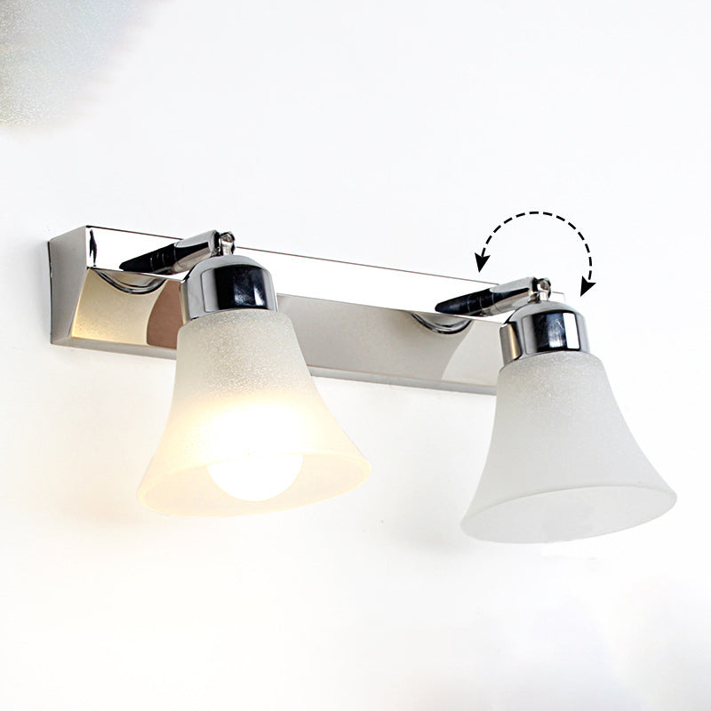 Silver Bell Mirror Lighting Modern Style Stainless Steel Wall Sconce Light Fixture