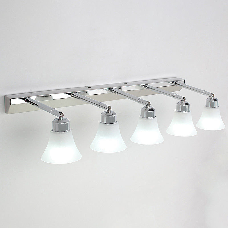 Silver Bell Mirror Lighting Modern Style Stainless Steel Wall Sconce Light Fixture