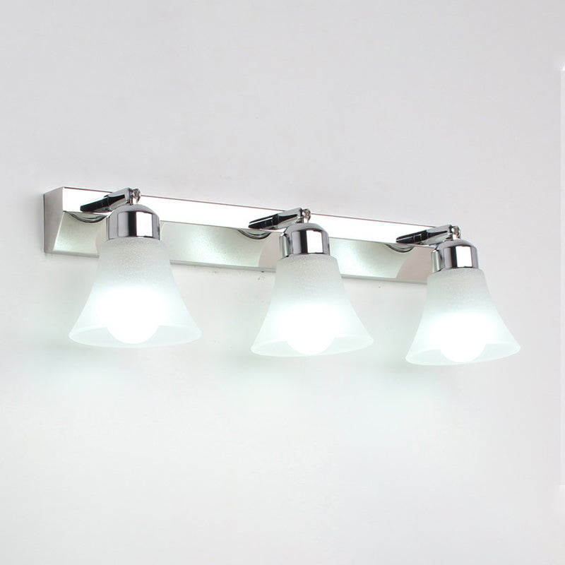 Silver Bell Mirror Lighting Modern Style Stainless Steel Wall Sconce Light Fixture