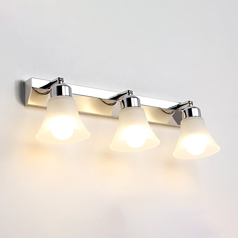 Silver Bell Mirror Lighting Modern Style Stainless Steel Wall Sconce Light Fixture