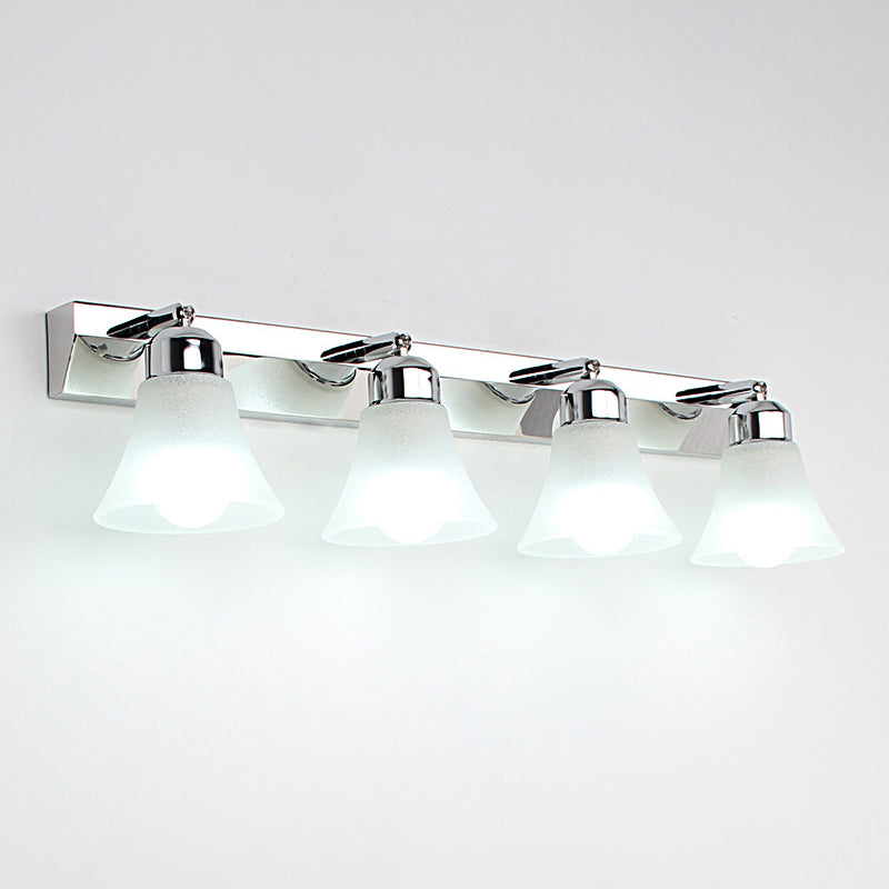 Silver Bell Mirror Lighting Modern Style Stainless Steel Wall Sconce Light Fixture