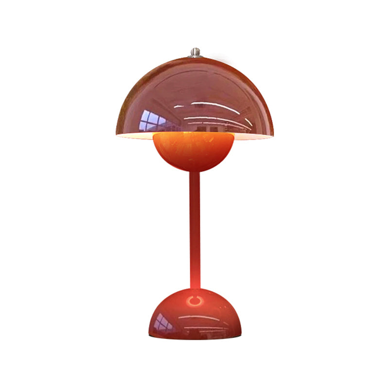 Macaroon Table Light Mushroom 1-Light Bedroom Nightstand Lamp with Metal Shade