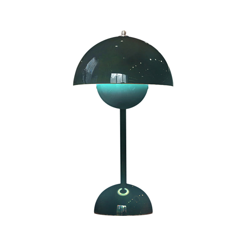 Macaroon Table Light Mushroom 1-Light Bedroom Nightstand Lamp with Metal Shade