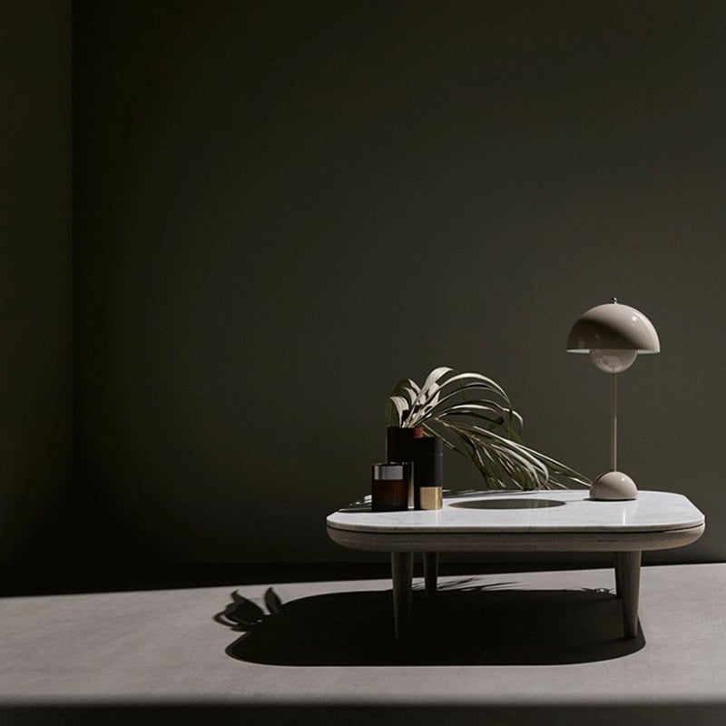 Macaroon Table Light Mushroom 1-Light Bedroom Nightstand Lamp with Metal Shade