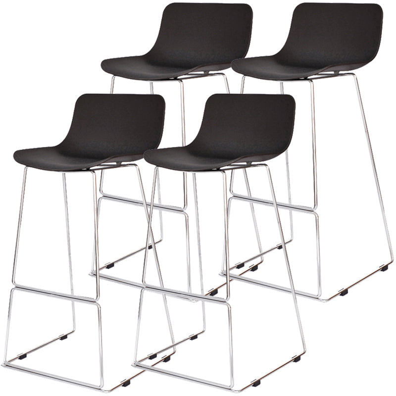 Taburete de barra de metal contemporáneo taburete de barra con patas de metal y espalda baja