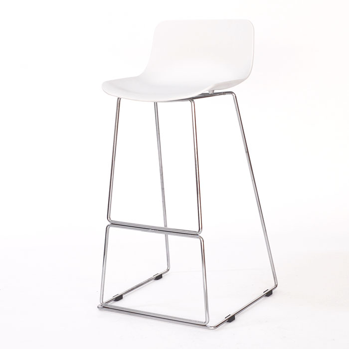 Taburete de barra de metal contemporáneo taburete de barra con patas de metal y espalda baja