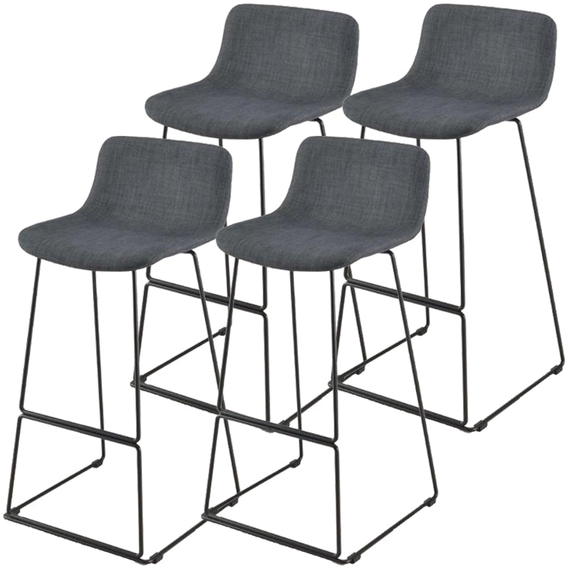 Taburete de barra de metal contemporáneo taburete de barra con patas de metal y espalda baja