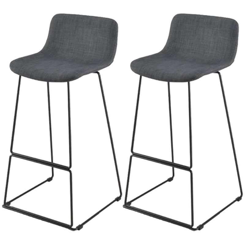 Taburete de barra de metal contemporáneo taburete de barra con patas de metal y espalda baja