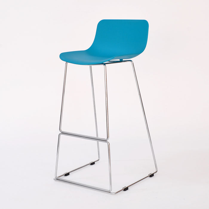 Taburete de barra de metal contemporáneo taburete de barra con patas de metal y espalda baja