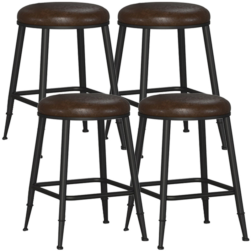 Taburete de bar interior de madera maciza de metal contemporáneo con reposapiés