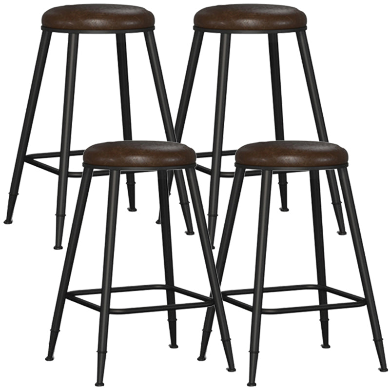 Taburete de bar interior de madera maciza de metal contemporáneo con reposapiés