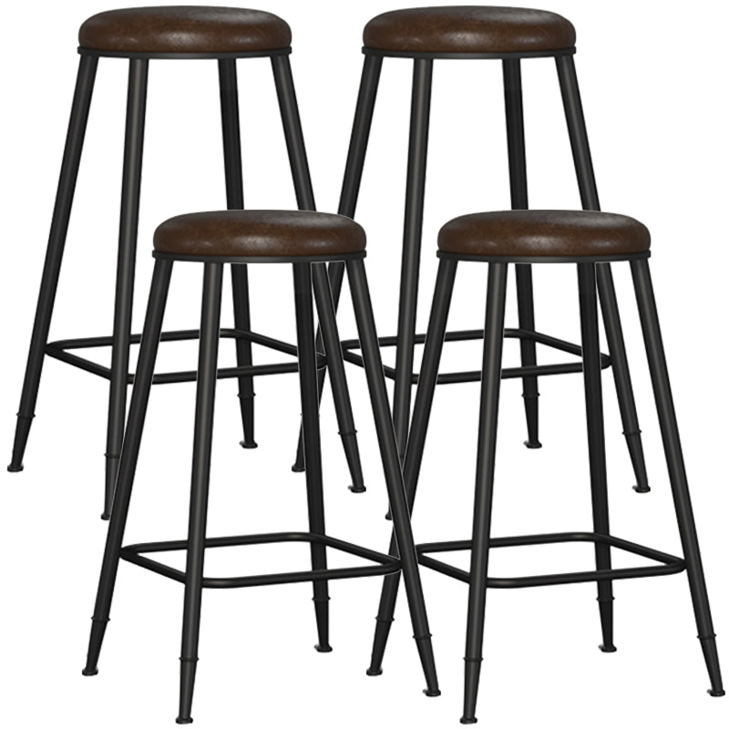 Taburete de bar interior de madera maciza de metal contemporáneo con reposapiés