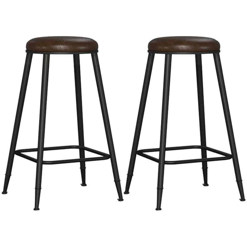 Taburete de bar interior de madera maciza de metal contemporáneo con reposapiés