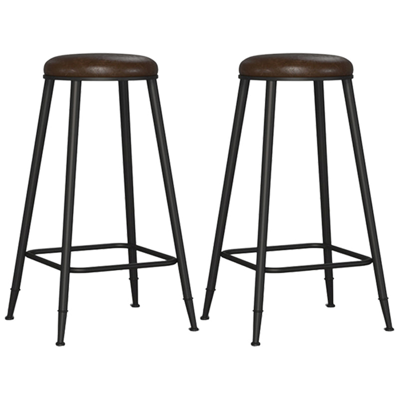 Taburete de bar interior de madera maciza de metal contemporáneo con reposapiés