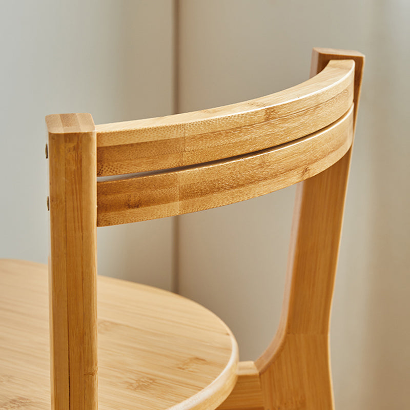 Taburete de bar contemporáneo de madera maciza Taburetes de bar de interior con asiento y reposapiés de madera
