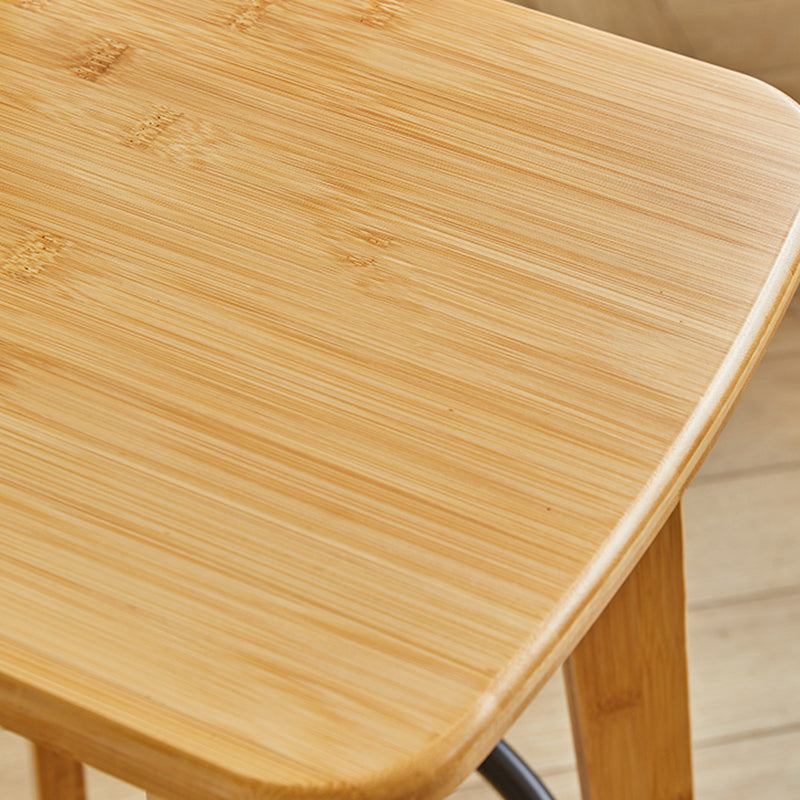 Taburete de bar contemporáneo de madera maciza Taburetes de bar de interior con asiento y reposapiés de madera