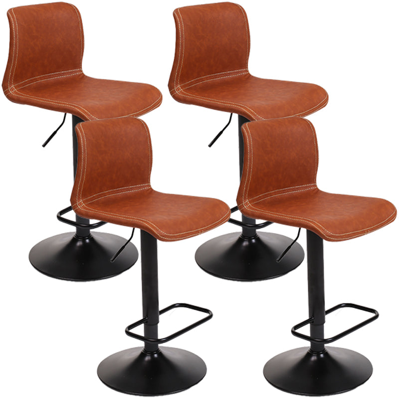 Modern Swivel Adjustable Height Bar Stool Indoor Bar Stool with Low Back