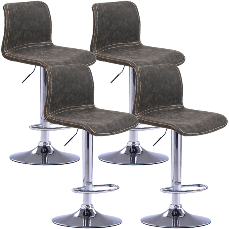 Modern Swivel Adjustable Height Bar Stool Indoor Bar Stool with Low Back