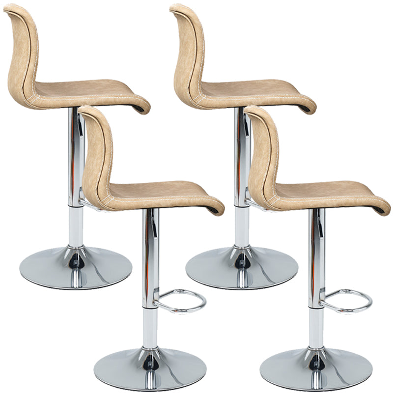 Modern Swivel Adjustable Height Bar Stool Indoor Bar Stool with Low Back