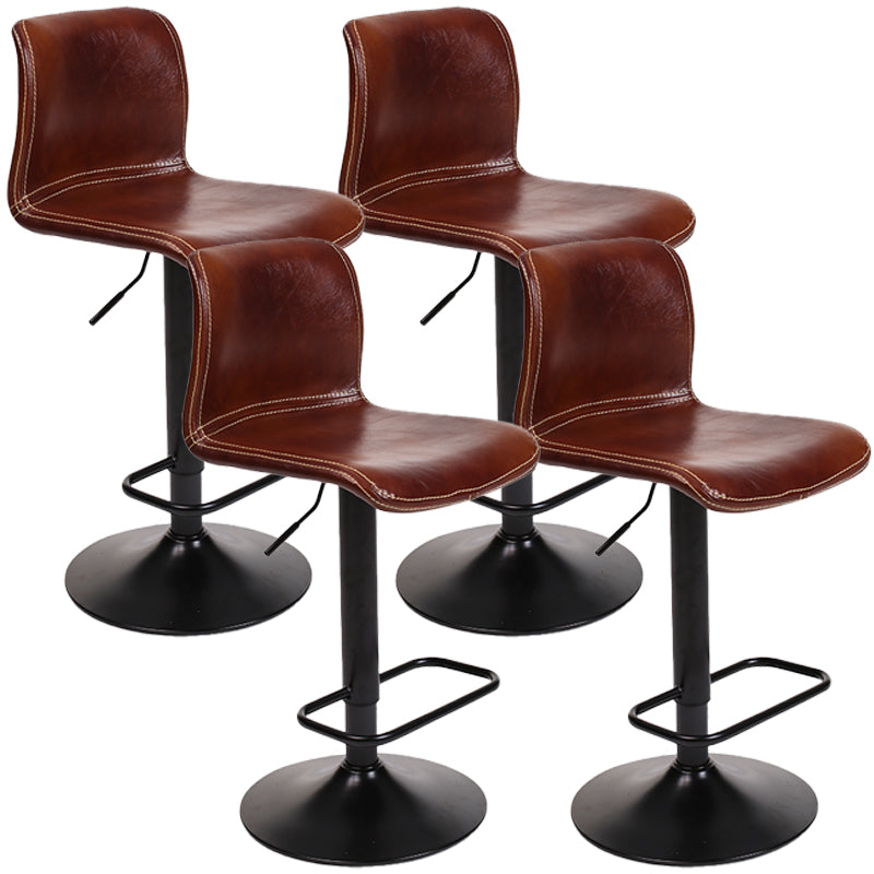 Modern Swivel Adjustable Height Bar Stool Indoor Bar Stool with Low Back