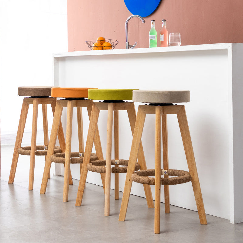 Piernas de madera de asiento redondo de estilo de bar de estilo industrial para bar de restaurantes