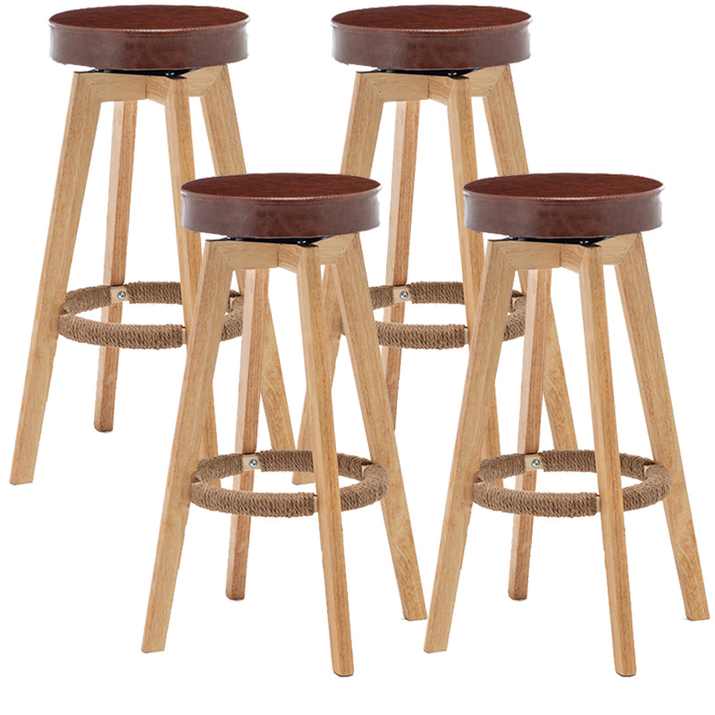 Piernas de madera de asiento redondo de estilo de bar de estilo industrial para bar de restaurantes