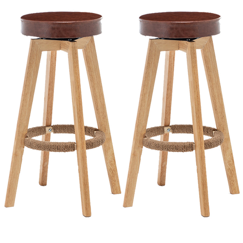 Piernas de madera de asiento redondo de estilo de bar de estilo industrial para bar de restaurantes