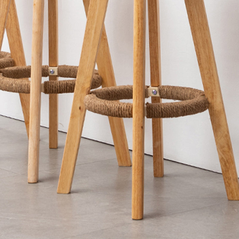 Piernas de madera de asiento redondo de estilo de bar de estilo industrial para bar de restaurantes