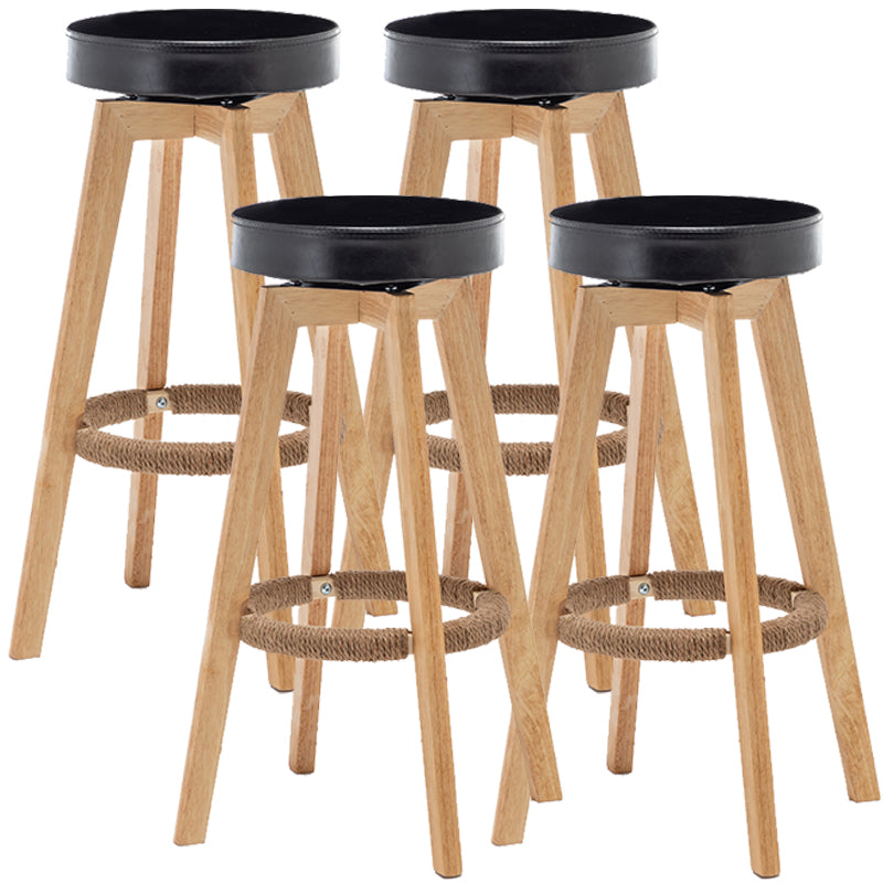 Piernas de madera de asiento redondo de estilo de bar de estilo industrial para bar de restaurantes