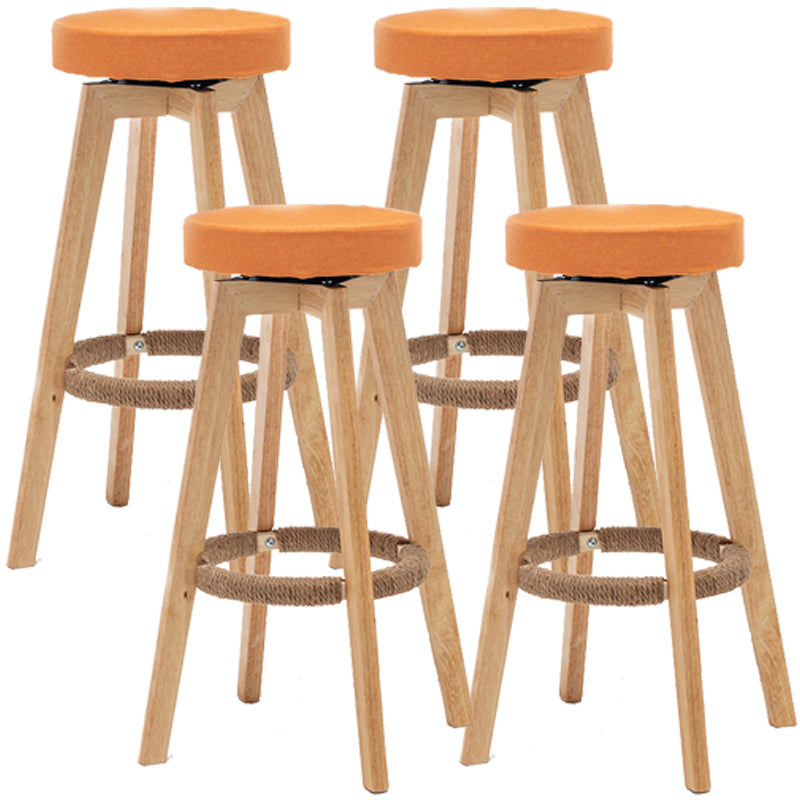 Piernas de madera de asiento redondo de estilo de bar de estilo industrial para bar de restaurantes