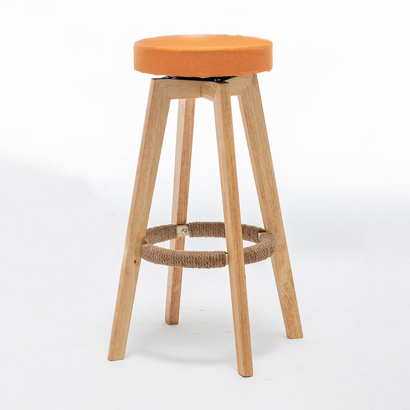 Piernas de madera de asiento redondo de estilo de bar de estilo industrial para bar de restaurantes