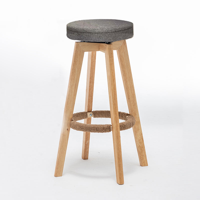 Piernas de madera de asiento redondo de estilo de bar de estilo industrial para bar de restaurantes