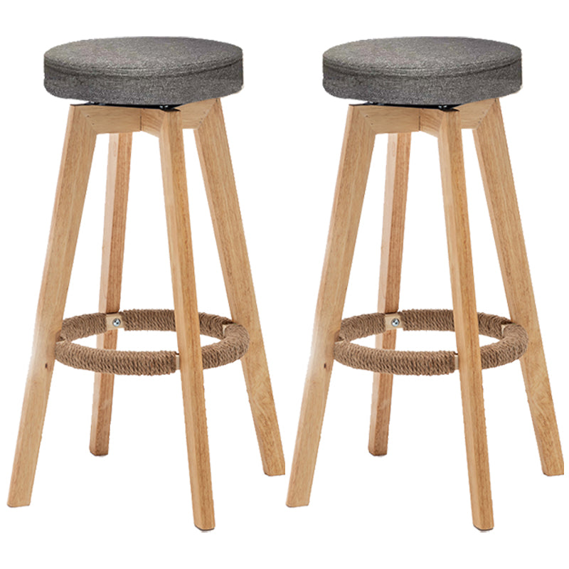 Piernas de madera de asiento redondo de estilo de bar de estilo industrial para bar de restaurantes