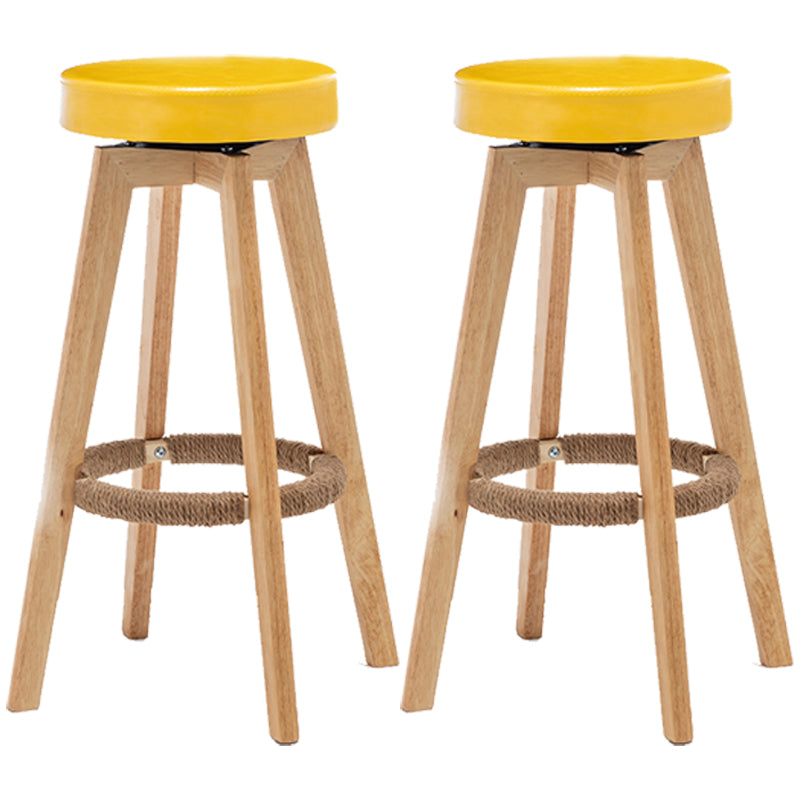 Piernas de madera de asiento redondo de estilo de bar de estilo industrial para bar de restaurantes