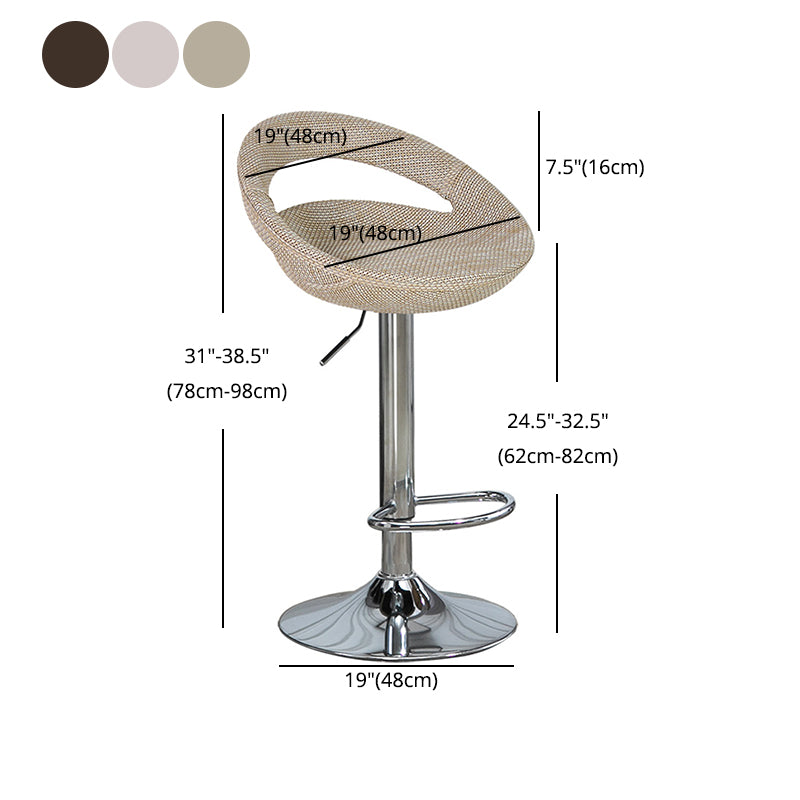 Taburete de bar de estilo industrial con reposapiés de altura ajustable Taburete de bar con respaldo bajo
