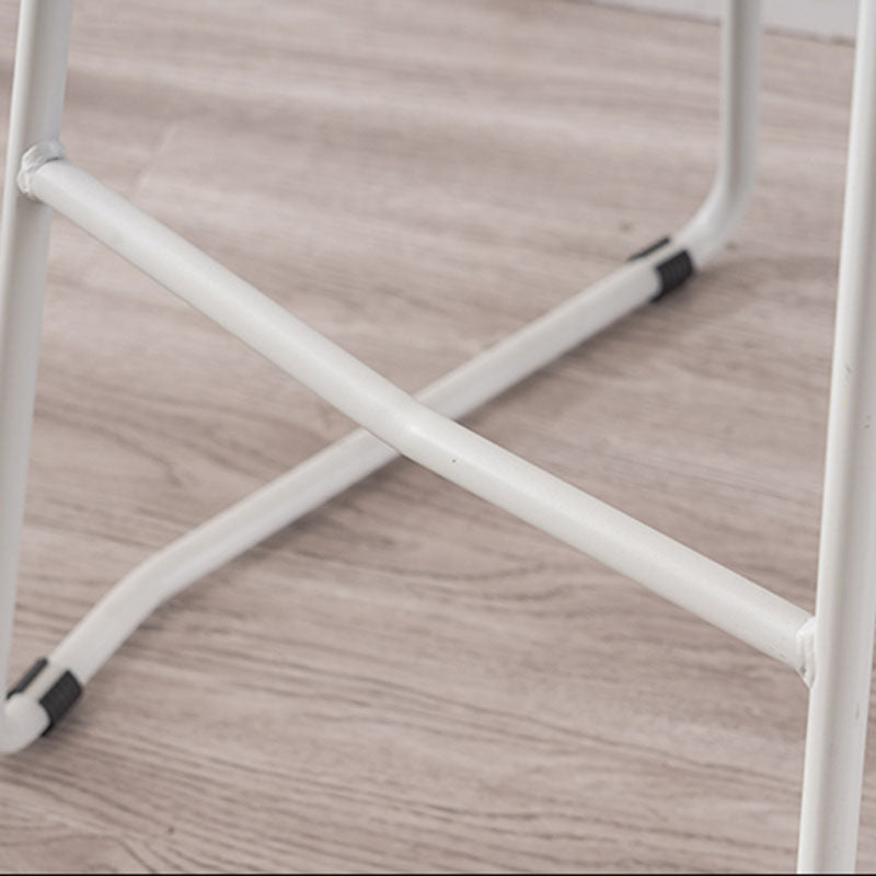 Tabouret de comptoir de dossier sans bras moderne tabouret de bar à thé de lait de fer avec siège en plastique