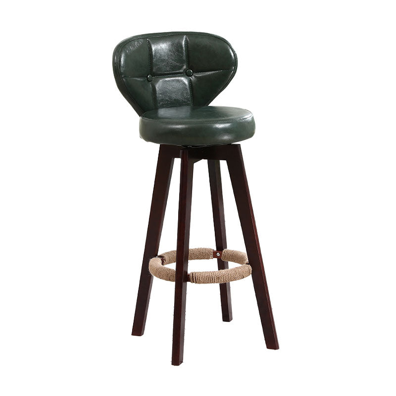 Backorst moderno sgabello da bar in legno con bancone rotabile con cuscino e pedale