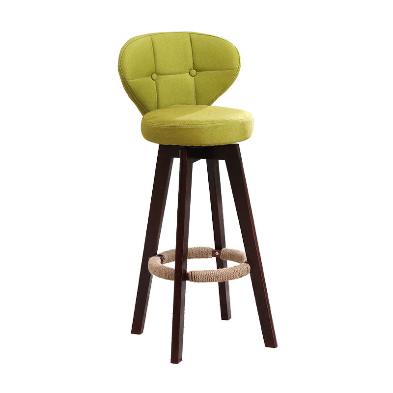 Backorst moderno sgabello da bar in legno con bancone rotabile con cuscino e pedale