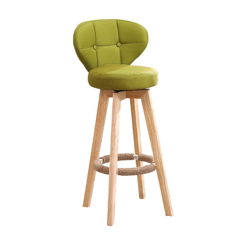 Backorst moderno sgabello da bar in legno con bancone rotabile con cuscino e pedale