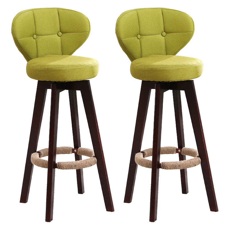 Backorst moderno sgabello da bar in legno con bancone rotabile con cuscino e pedale