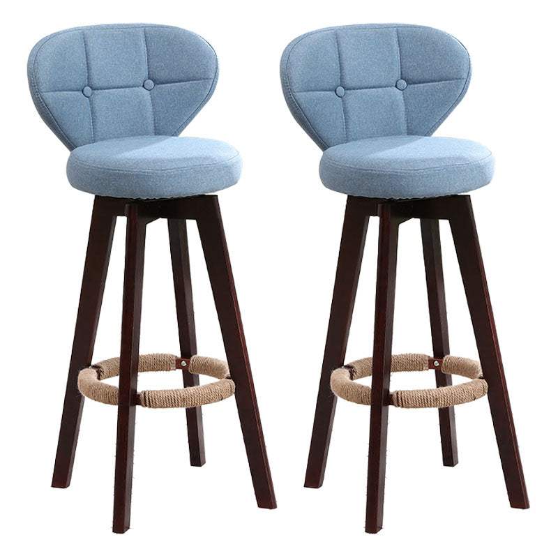 Backorst moderno sgabello da bar in legno con bancone rotabile con cuscino e pedale