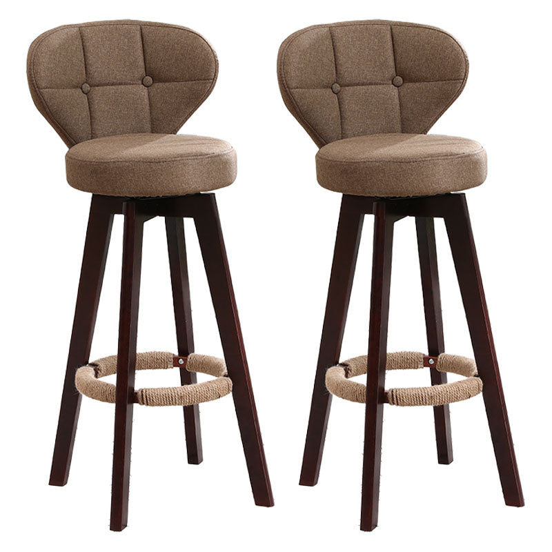 Backorst moderno sgabello da bar in legno con bancone rotabile con cuscino e pedale